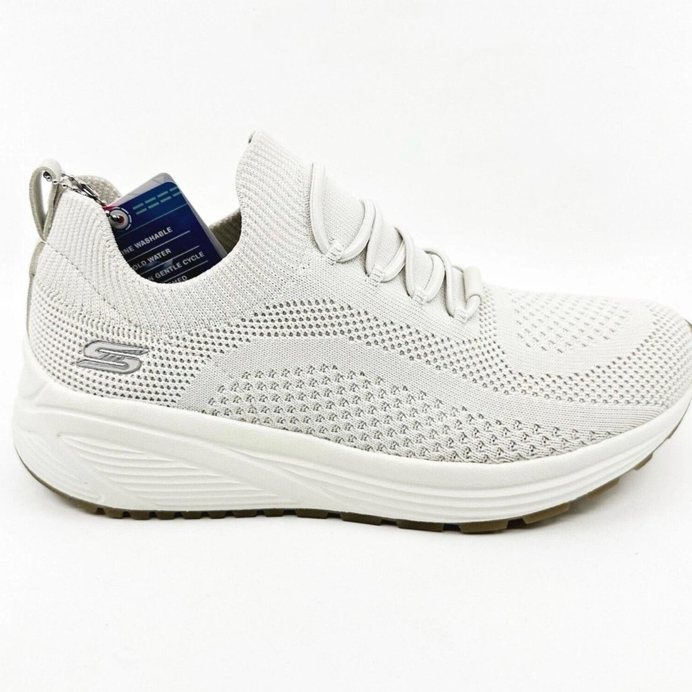 Skechers Bobs Sparrow 2.0 Allegiance Crew Off White Womens Stretch Fit Sneakers